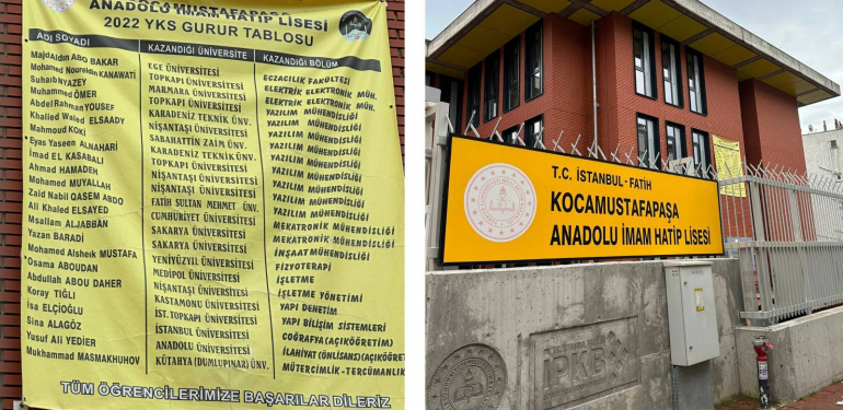 Zafer Partisi paylaştı: Kocamustafapaşa İmam Hatip’in ‘gurur tablosu’nda 19 yabancı öğrenci var; ‘sessiz istila’nın resmi
