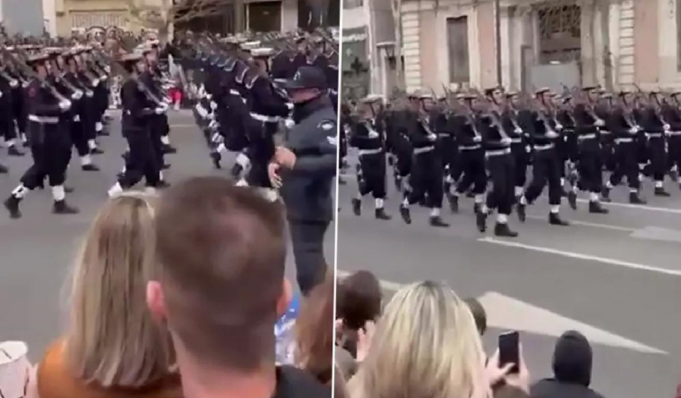 Yunan askerlerinden skandal Türkiye sloganı