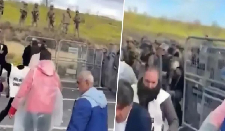 Öcalan yürüyüşüne jandarma izin vermedi! Göstericiler taş yağmuruna tuttu