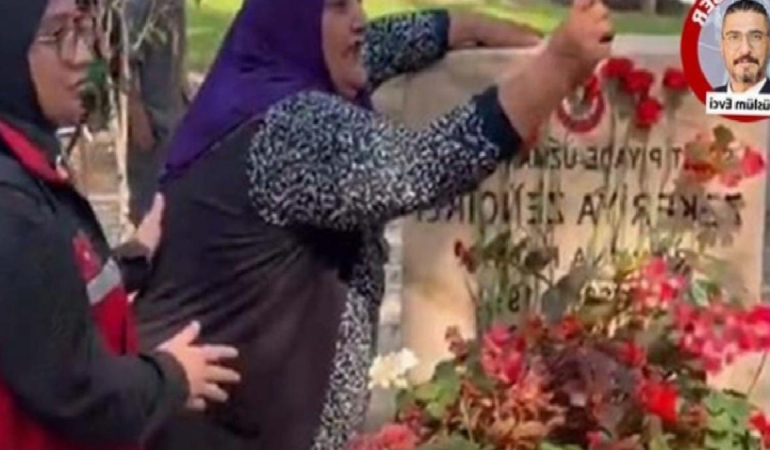 Şehit annesi AKP’li ve MHP’li yöneticileri şehitlikten kovdu