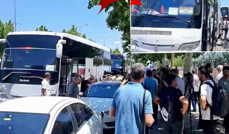 Silah bırakma töreni için Diyarbakır’dan 4 otobüs hareket etti