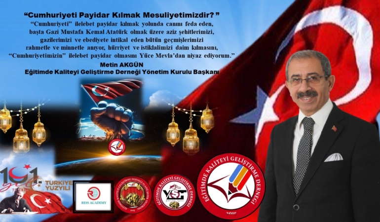 EKG Derneği Başkanı Akgün: Cumhuriyeti Payidar Kılmak Mesuliyetimizdir